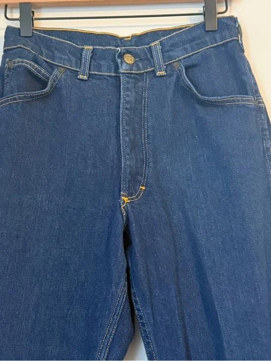 Vintage OshKosh Jeans USA Union Tag Talon Zip High Rise Dark Wash Straight Leg - Picture 8 of 12